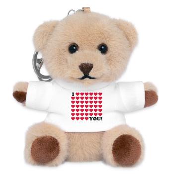 mariage d'amour de jour de valentines - Porte-clés ourson - blanc - Devant