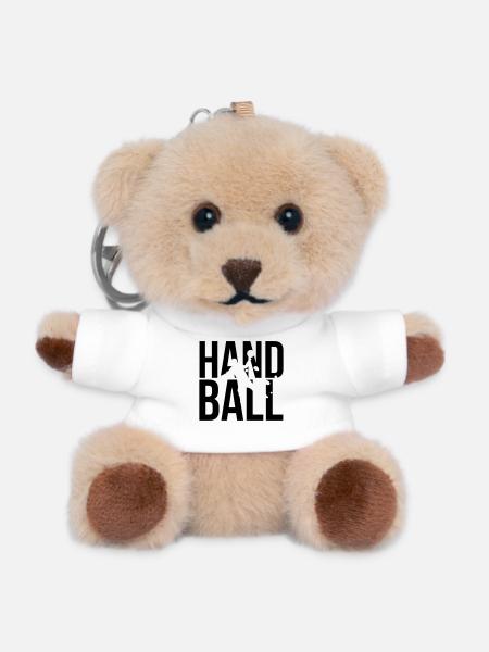 handball handbal - Porte-clés ourson - blanc