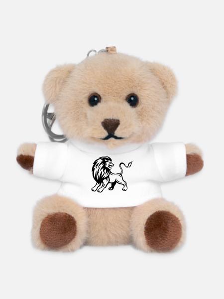 Prachtvoller Löwe - Teddy Schlüsselanhänger - Weiß