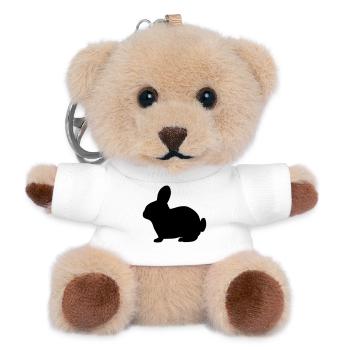 Rabbit - Teddy Keyring - white - Front