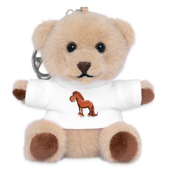 Cute Icelandic Horse - Teddy Keyring - white - Front