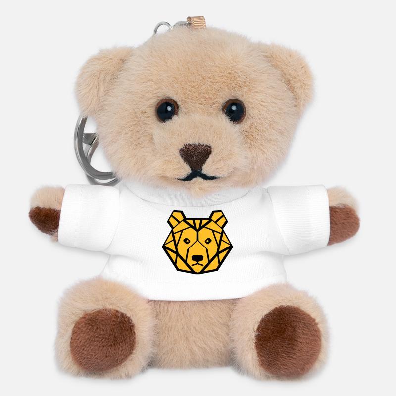 baer symetrisch - Teddy Schlüsselanhänger - Weiß