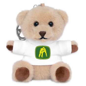 Schwinger Schwingsport Design im Traktor Design  - Teddy Schlüsselanhänger - Weiß - Vorne