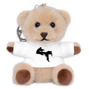 Kick geri kick karate - Teddy Schlüsselanhänger - Weiß - Vorne