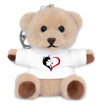 re heart one heart and soul - Teddy Schlüsselanhänger - Weiß - Vorne