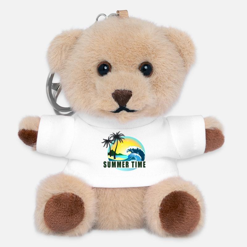 Summertime beach panorama - Teddy Keyring - white