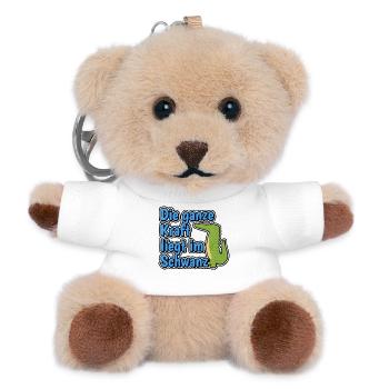 Die ganze Kraft liegt im Schwanz - Teddy Schlüsselanhänger - Weiß - Vorne
