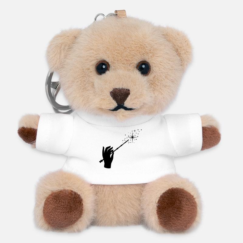 Zauberstab, Zauberer, Zauberei, Hand - Teddy Schlüsselanhänger - Weiß