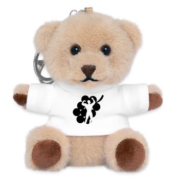 Healthy fruit grape gym bodybuilding - Teddy Keyring - white - Front