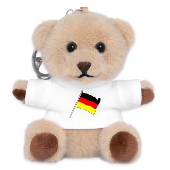 Flagge Deutschland - Teddy Schlüsselanhänger - Weiß - Vorne