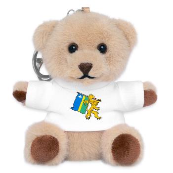 Lion avec drapeau Flevoland le drapeau - Porte-clés ourson - blanc - Devant