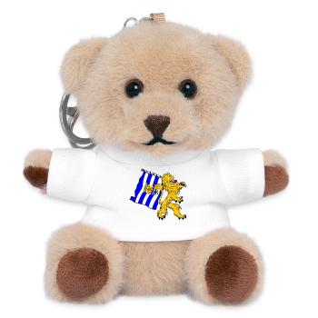 Löwe mit Flagge Zeeland Zeeland Provinzflagge - Teddy Schlüsselanhänger - Weiß - Vorne