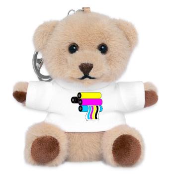 Logo drucken 3 - Teddy Schlüsselanhänger - Weiß - Vorne