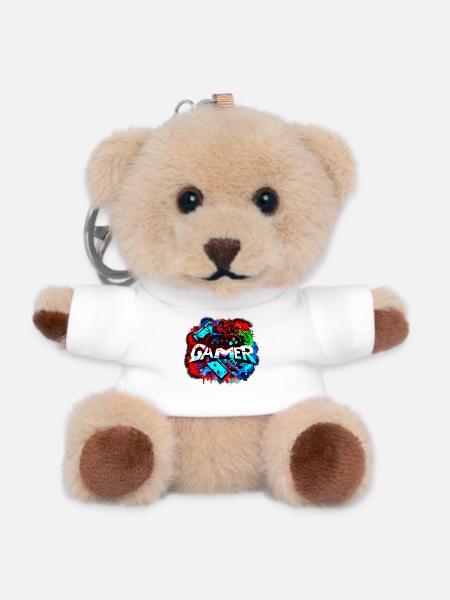 Gamer - gaming & jeux vidéos - Porte-clés ourson - blanc