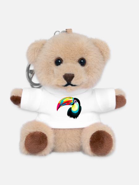 Tukan - Teddy Schlüsselanhänger - Weiß