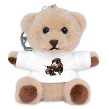 Abenteuer Meerschweinchen – Charakter Design - Teddy Schlüsselanhänger - Weiß - Vorne