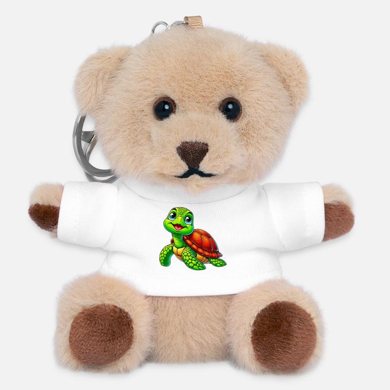 Schildkröte - Teddy Schlüsselanhänger - Weiß