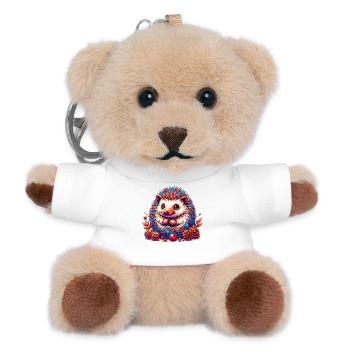 Hedgehog - Teddy Keyring - white - Front