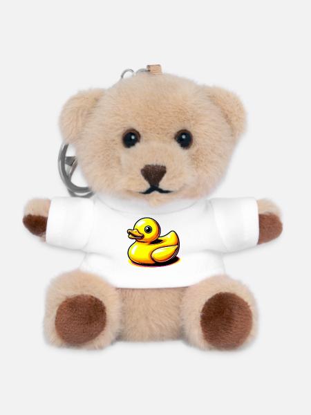 Caneton Canard Canard - Porte-clés ourson - blanc