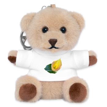 GELBE CALLA-LILIE - Teddy Schlüsselanhänger - Weiß - Vorne