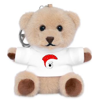 Schwarzes Loch Pilz - Teddy Schlüsselanhänger - Weiß - Vorne