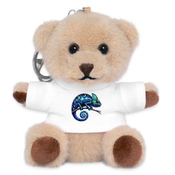 Chameleon - Teddy Keyring - white - Front