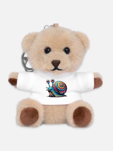 Schnecke - Teddy Schlüsselanhänger - Weiß