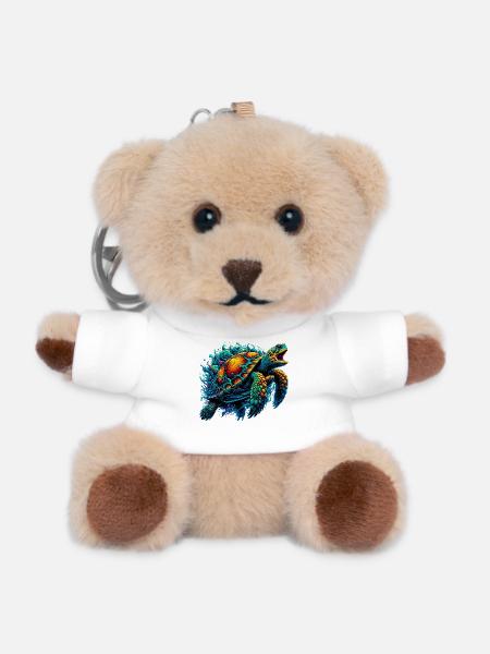 Schildkröte - Teddy Schlüsselanhänger - Weiß