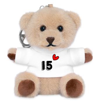 15. 15 YEARS. 15th ANNIVERSARY. 15 YEAR ANNIVERSARY. - Teddy Keyring - white - Front