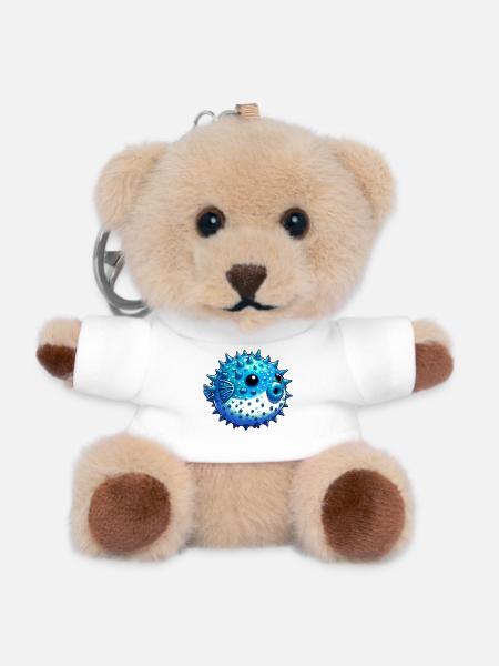 Blowfish - Teddy Keyring - white