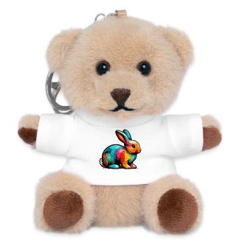 Lapin - Porte-clés ourson - blanc - Devant