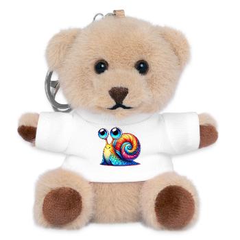 Snail - Teddy Keyring - white - Front
