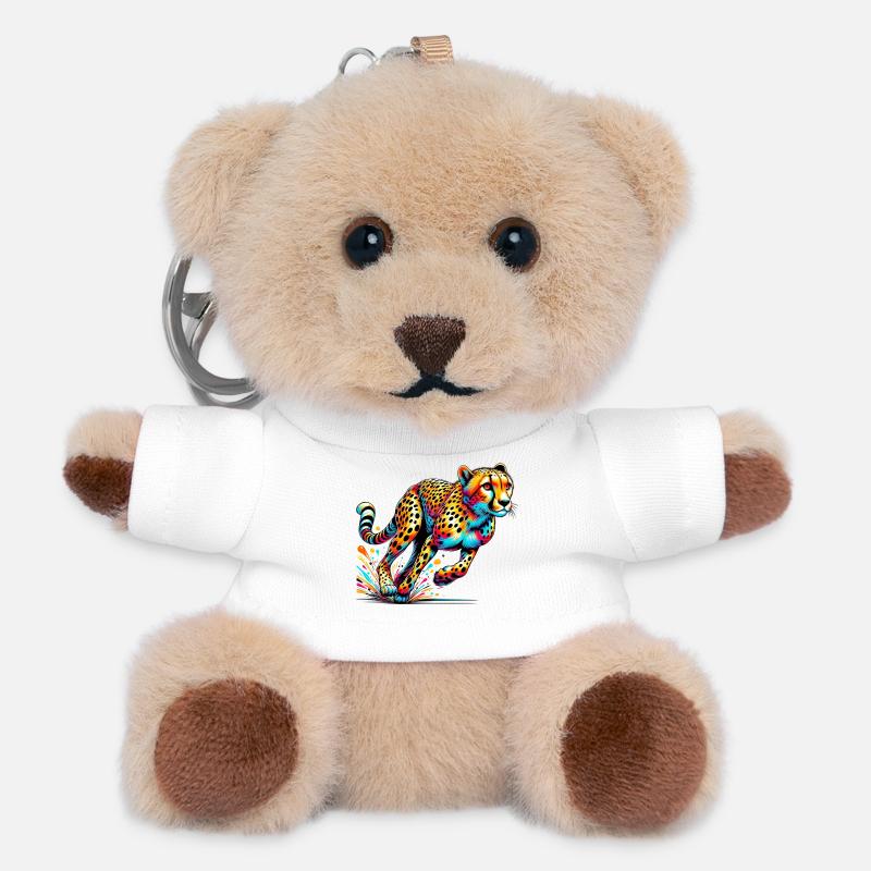 Gepard - Teddy Schlüsselanhänger - Weiß