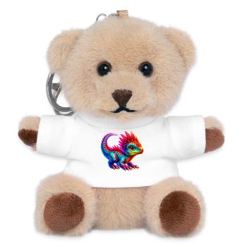 Dinosaur - Teddy Keyring - white - Front