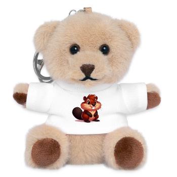 Beaver - Teddy Keyring - white - Front