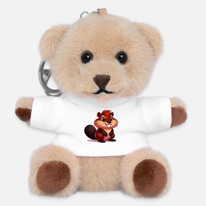 Bieber - Teddy Schlüsselanhänger - Weiß