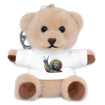 Schnecke - Teddy Schlüsselanhänger - Weiß - Vorne