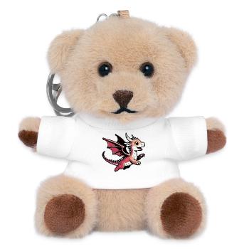 Drache - Teddy Schlüsselanhänger - Weiß - Vorne