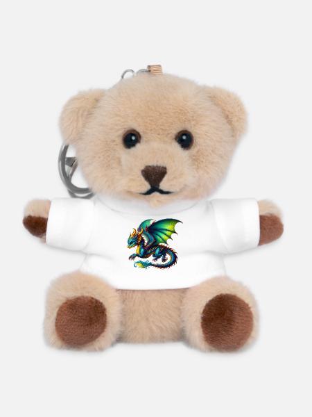 Dragon - Porte-clés ourson - blanc