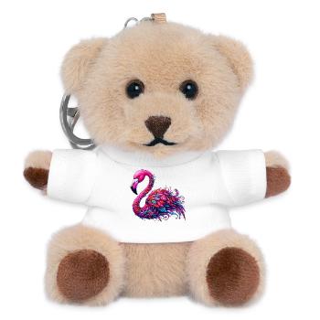 Flamingo - Teddy Schlüsselanhänger - Weiß - Vorne