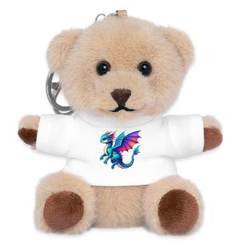 Dragon - Teddy Keyring - white - Front
