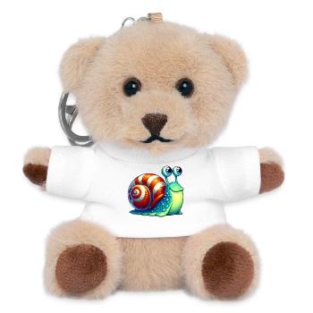 Snail - Teddy Keyring - white - Front