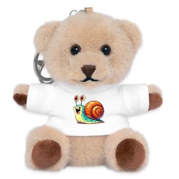 Snail - Teddy Keyring - white - Front