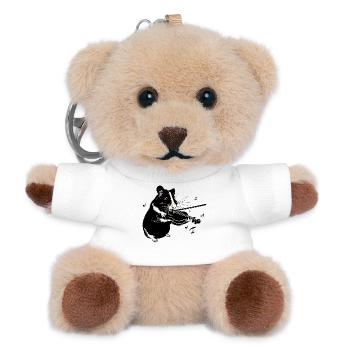 Hamster Playing a Violin - Music Hamster - Teddy Keyring - white - Front