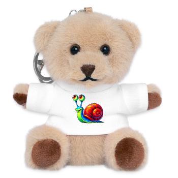 Schnecke - Teddy Schlüsselanhänger - Weiß - Vorne