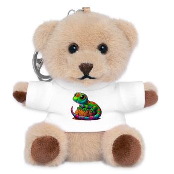 Gecko - Teddy Schlüsselanhänger - Weiß - Vorne