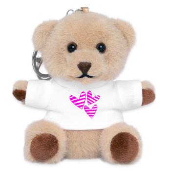 JAHRESTAG. ALLES GUTE ZUM GEBURTSTAG. ALLES GUTE ZUM GEBURTSTAG. - Teddy Schlüsselanhänger - Weiß - Vorne