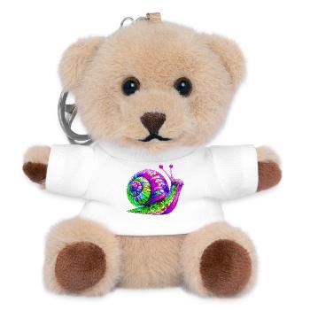 Schnecke - Teddy Schlüsselanhänger - Weiß - Vorne