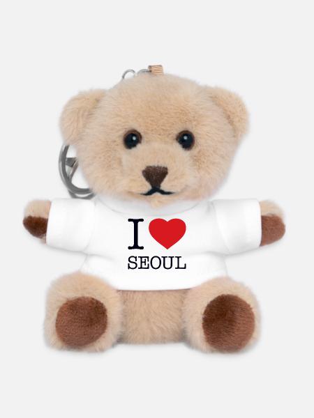 I LOVE SEOUL - Teddy Schlüsselanhänger - Weiß