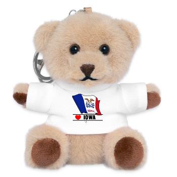 Hinweis Iowa Herz IOWA - Teddy Schlüsselanhänger - Weiß - Vorne